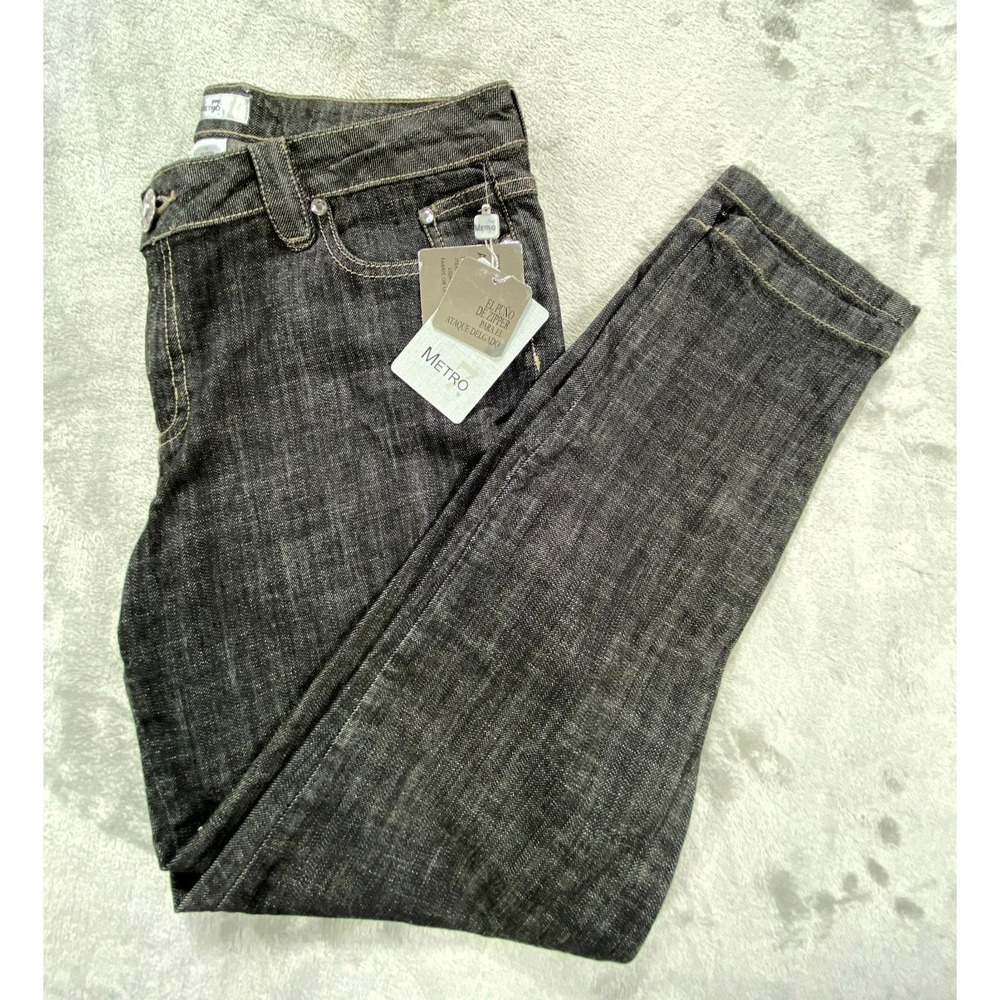 Black Straight Jeans Women 12 Stretch Denim Casual Classic‎ Everyday NEW